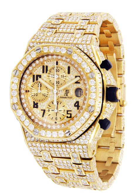 audemars piguet gold diamond watch|audemars piguet full diamond.